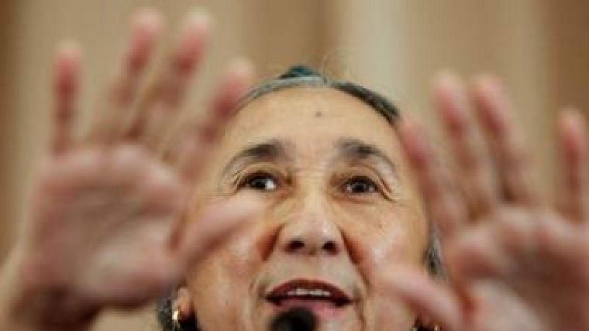 La activista política de etnia uigur Rebiya Kadeer.