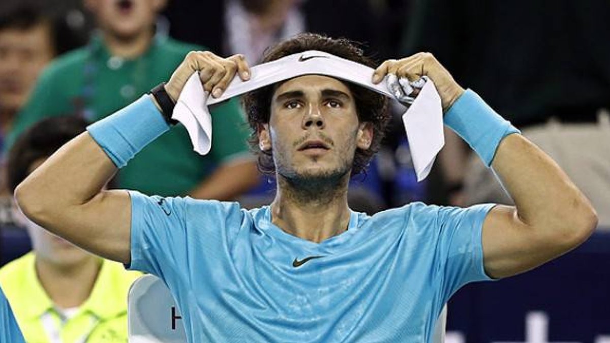 Rafael Nadal, durante la semifinal del torneo de Shanghái.