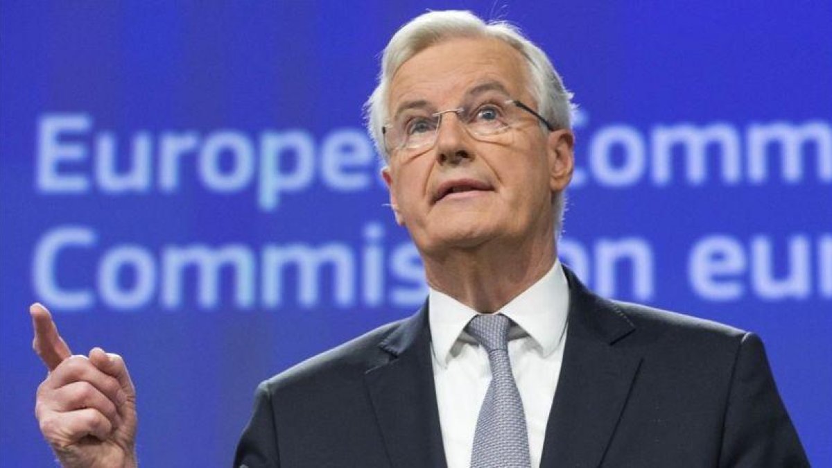 Michel Barnier, en rueda de prensa en Bruselas.