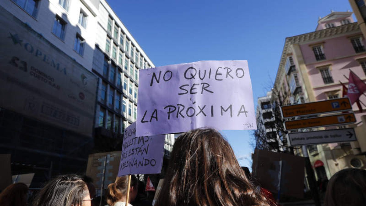 Manifestación contra la violencia machista en León en una foto de archivo. JESÚS F. SALVADORES
