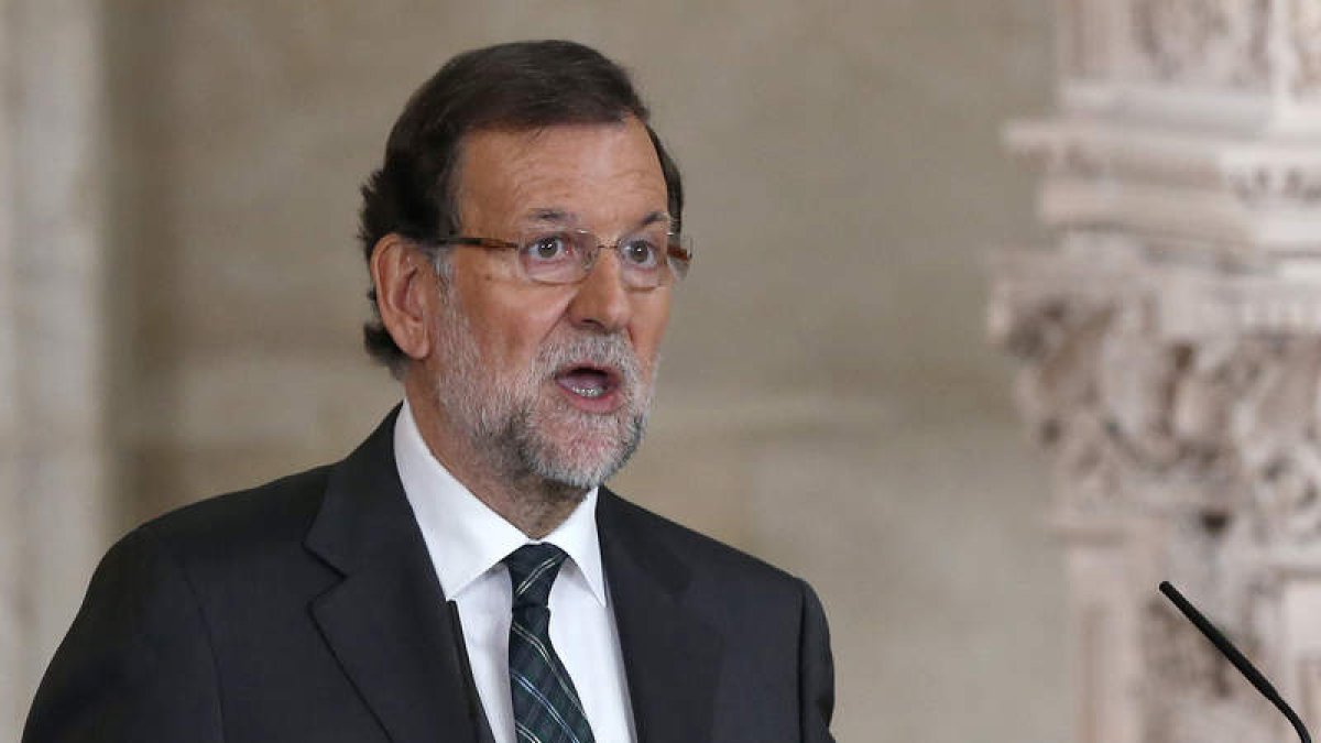 El presidente del Gobierno, Mariano Rajoy, durante una de sus intervenciones.