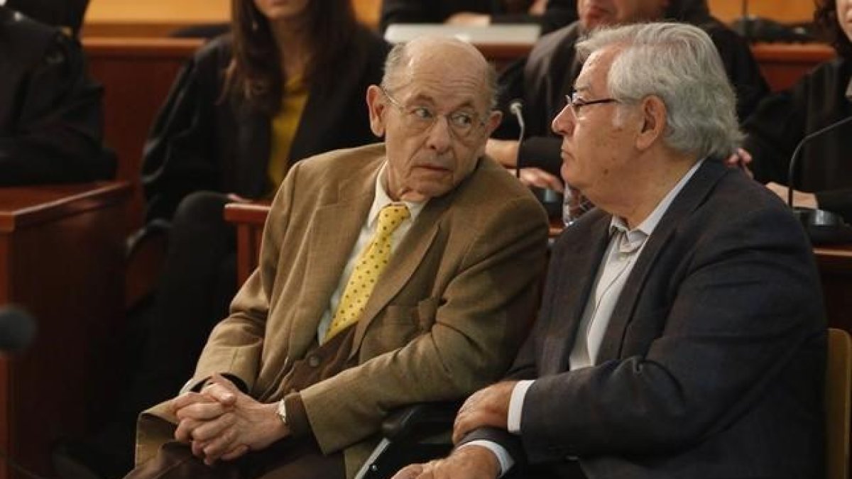 Félix Millet, izquierda, y Jordi Montull, en juicio por el caso del hotel del Palau.