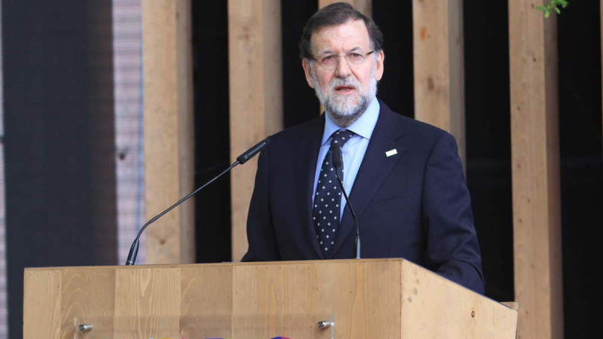 Mariano Rajoy visitó ayer el pabellón de España en la Expo de Milán.