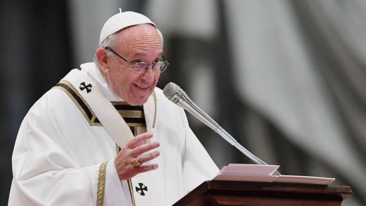 El papa Francisco, en la misa celebrada este jueves en el Vaticano.