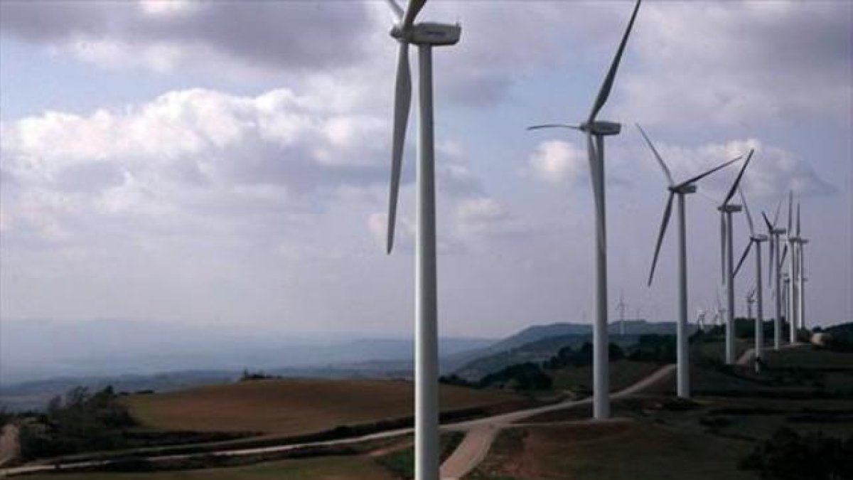 Molinos de viento para generar electricidad.