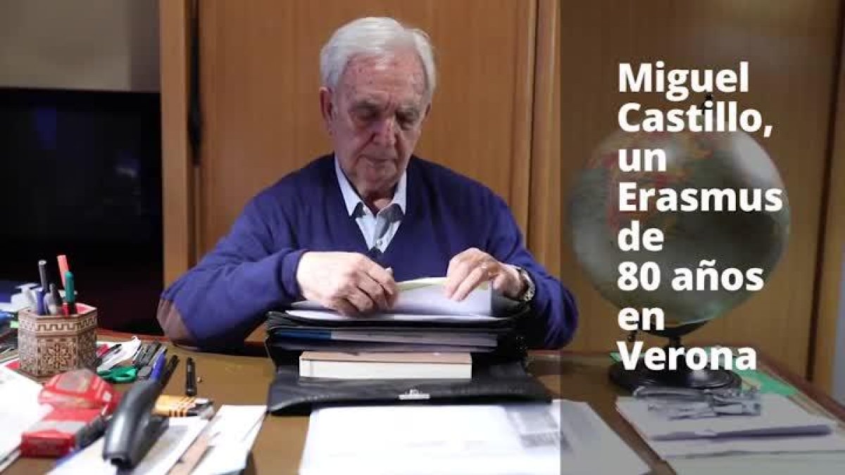 Miguel Castillo, un Erasmus de 80 años en Verona. /