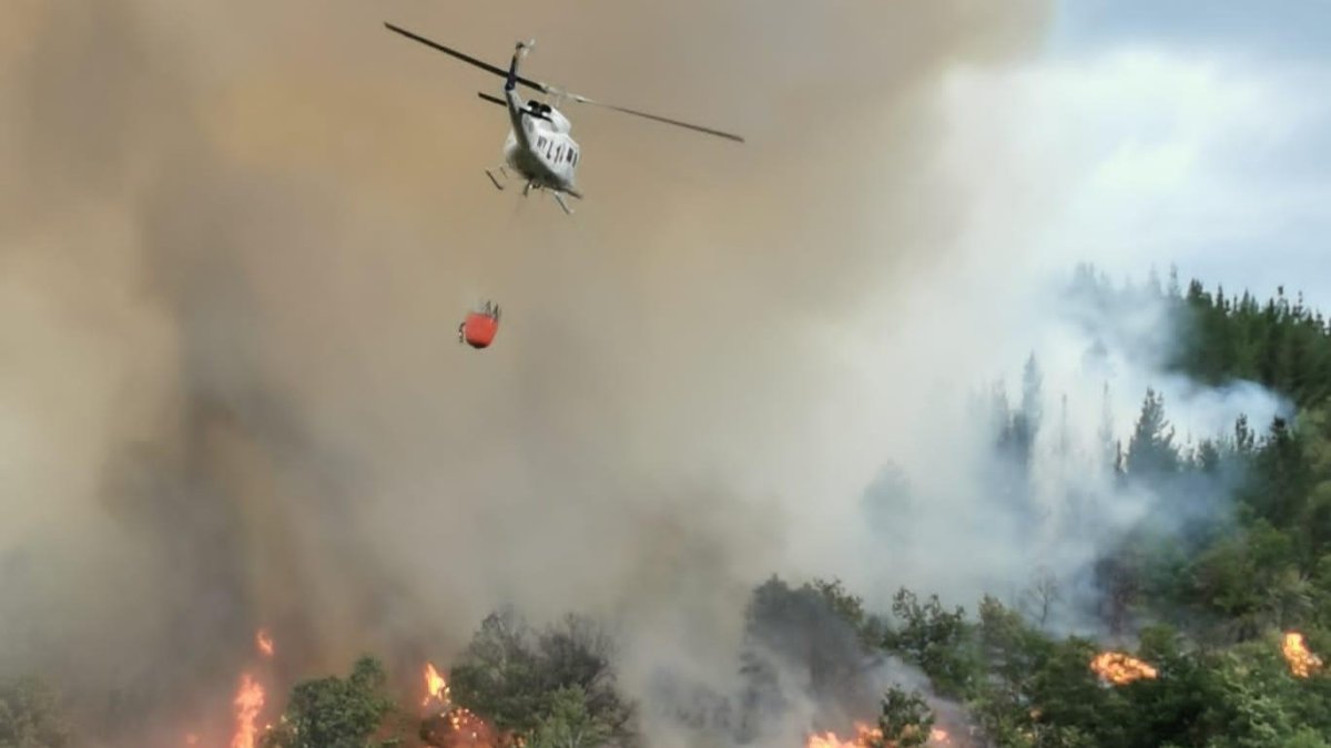 Imagen de archivo de un incendio en Vega de Espinareda, El Bierzo. DL