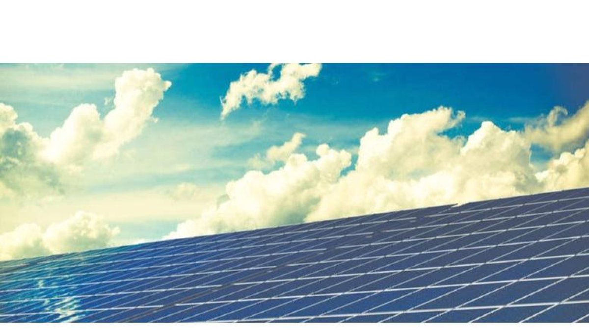 Imagen de las placas de una planta de energía solar fotovoltaica. DL