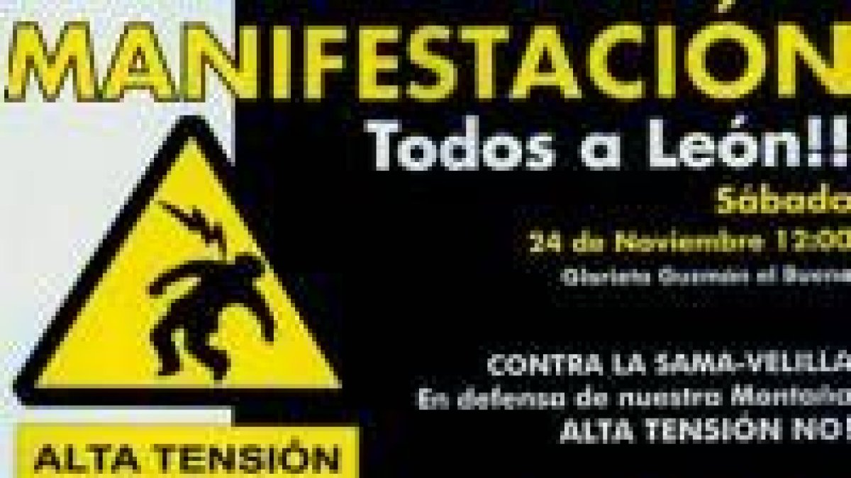 Cartel promotor de la manifestación del día 24 en León