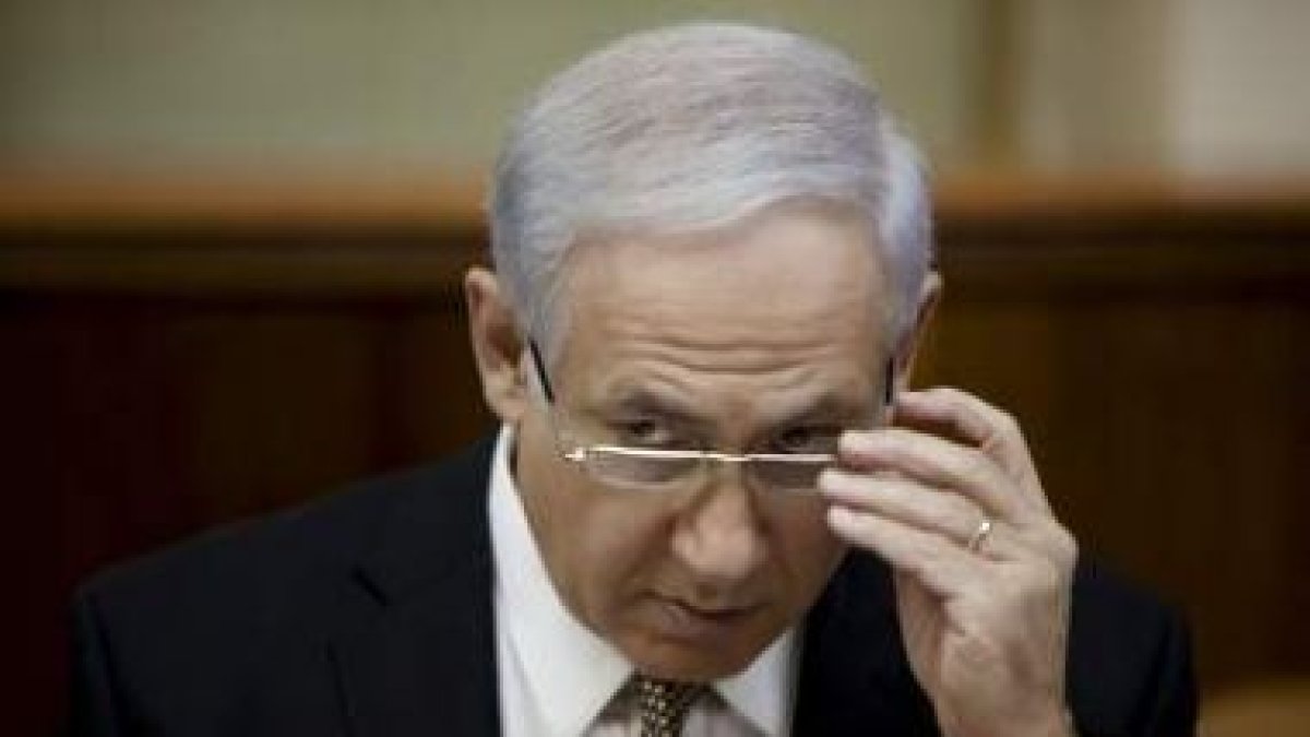El primer ministro israelí, Benjamin Netanyahu, en la reunión del Consejo de Ministros.
