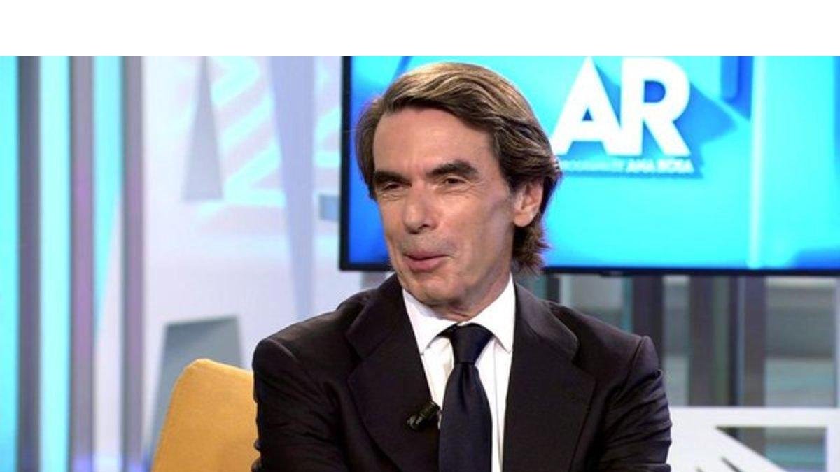 osé María Aznar durante la entrevista en Telecinco.