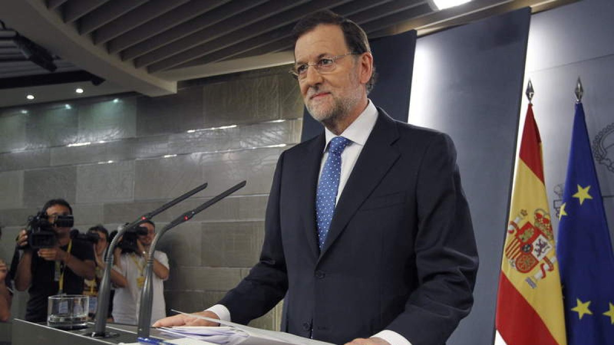 El presidente del Gobierno, Mariano Rajoy, durante una de sus comparecencias.