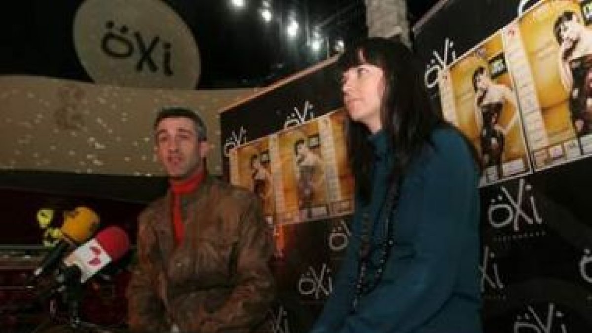 Los responsables de Oxi y Eventos 24, organizadora de la gala, Ángel Lerga y Patricia Pérez.