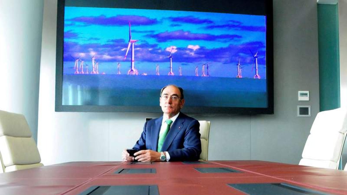 Ignacio Galán, presidente de Iberdrola, en una de las salas de juntas de la compañía eléctrica. IBERDROLA