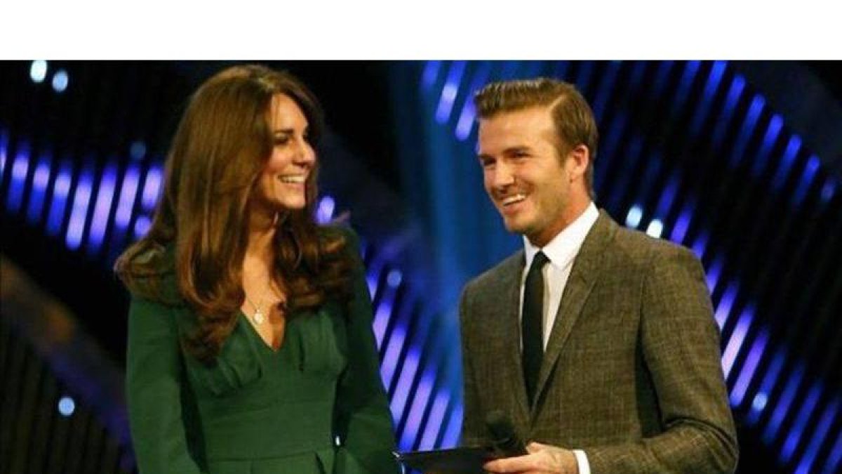 Durante la gala de la BBC, Catalina compartió escenario con David Beckham.