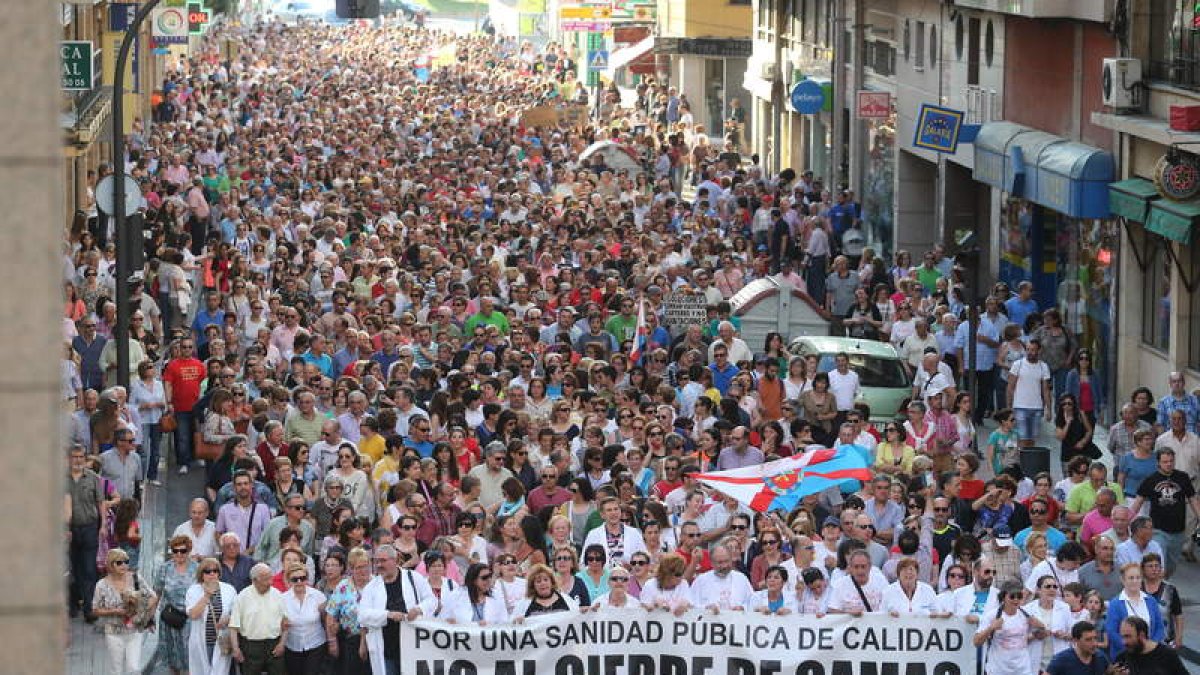 Los manifestantes invadieron el centro de Ponferrada, en una de las movilizaciones más multitudinarias que se recuerdan.