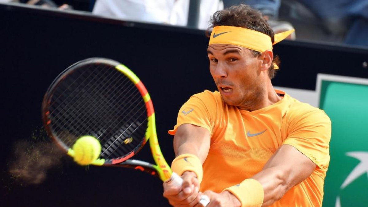 Rafael Nadal, durante la final de Roma.