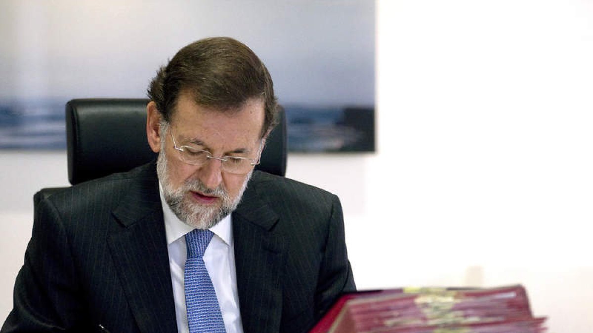 Mariano Rajoy, en su despacho de la calle Génova, hace unas semanas.