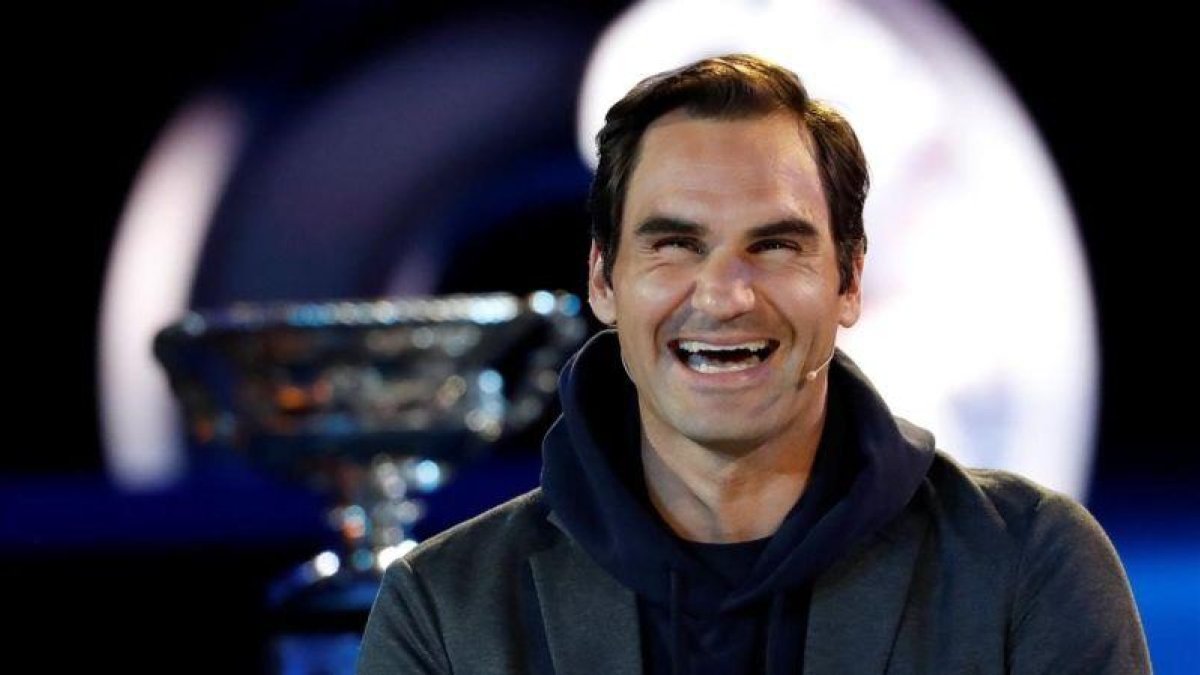 Roger Federer, en el sorteo del Abierto de Australia.