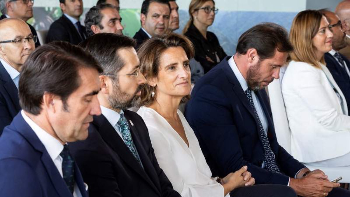 La ministra de Transición Ecológica, Teresa Ribera, ayer durante su visita a Valladolid. R. GARCÍA