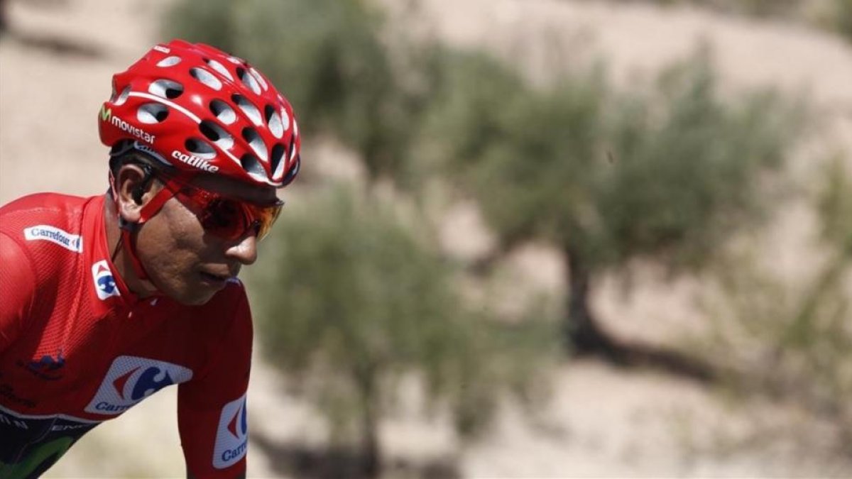 Nairo Quintana, durante la 18º etapa de la Vuelta.