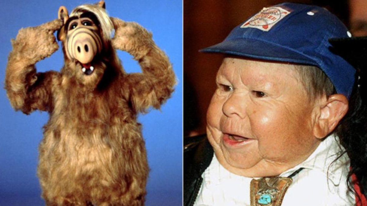 Alf y Mihaly 'Michu' Meszaros, el actor que se disfrazaba del popular personaje en la telecomedia.