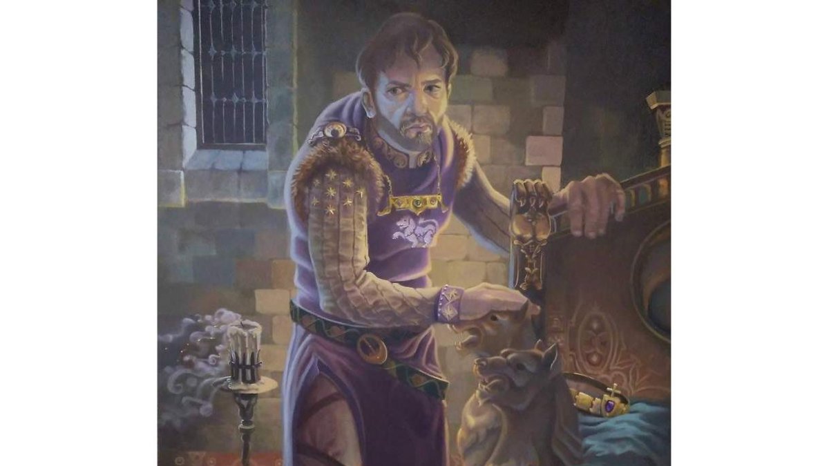 El retrato del rey leonés Alfonso Froilaz, obra del artista David Suárez. DL