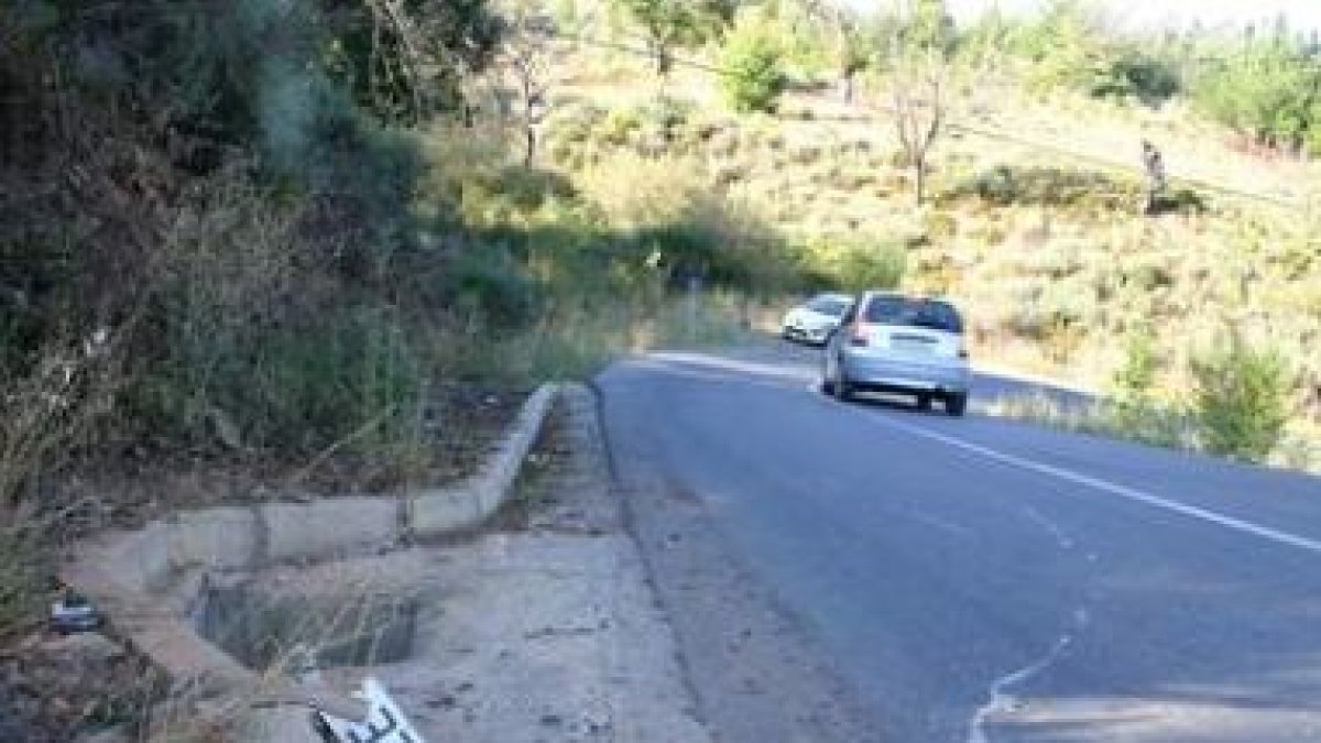 Una carretera de la zona berciana de Somoza.