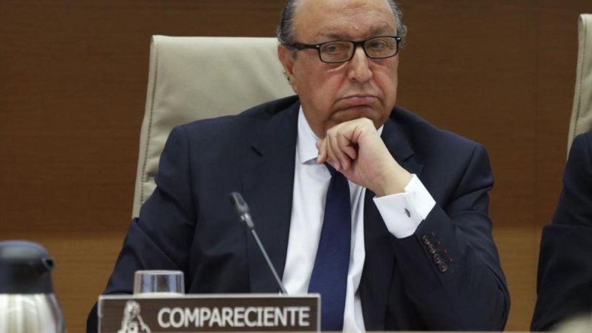 El director general de la Policía durante su comparecencia en el Congreso.