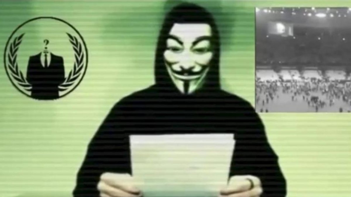 Mensaje de Anonymous difundido en noviembre del 2015 sobre ciberataques a la web del Estado Islámico.