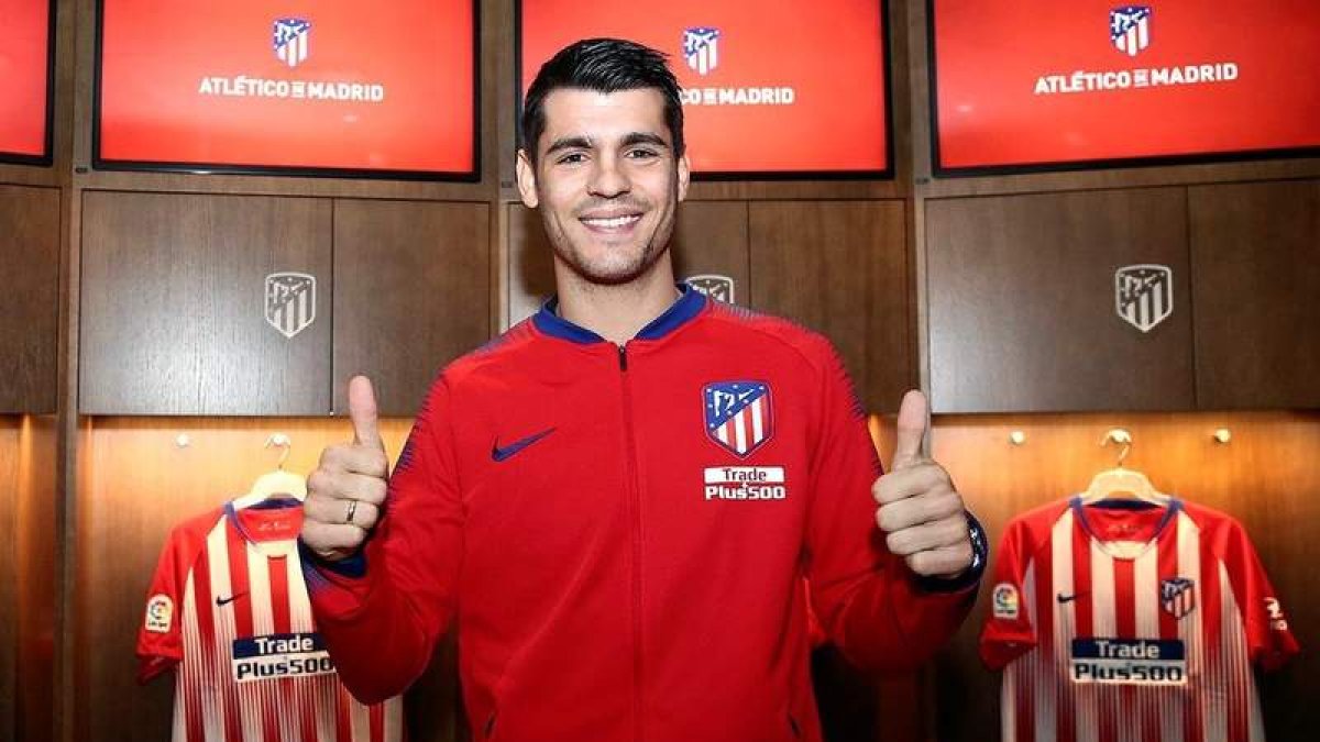 Álvaro Morata será presentado este martes como nuevo jugador del Atlético de Madrid. ESTÉVEZ