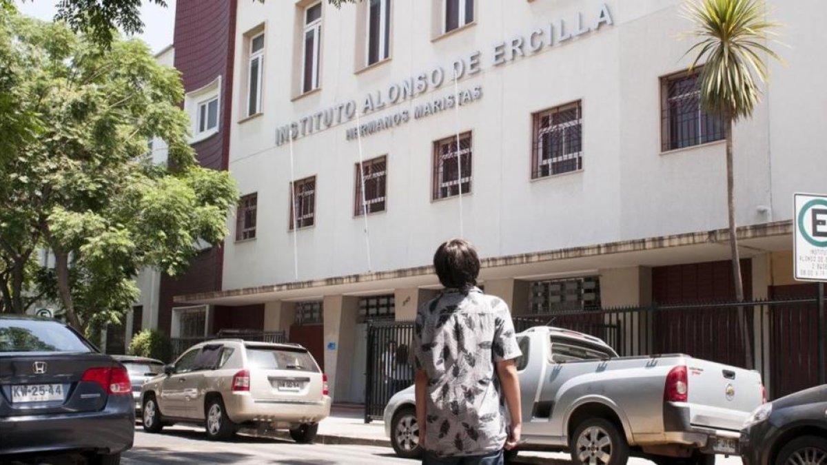 El colegio marista Alonso Ercilla, en Santiago de Chile, en el que numerosos exalumnos han denunciado que sufrieron abusos sexuales.