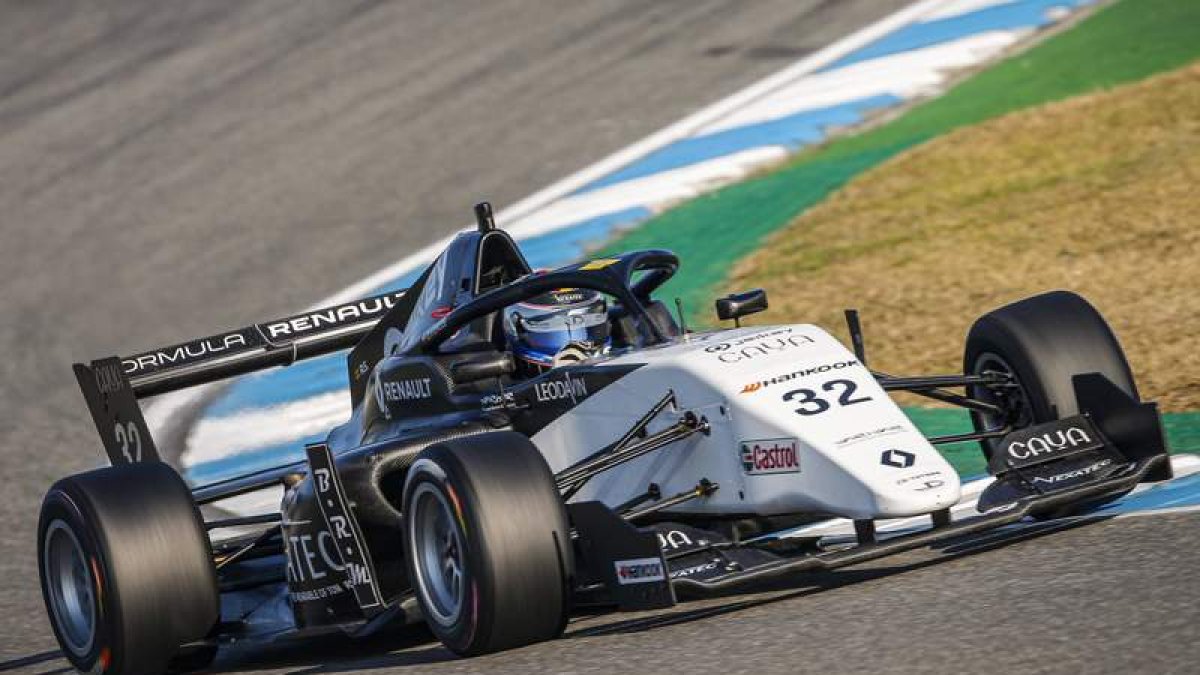 David Vidales en un momento de la carrera en el circuito alemán de Hockenheim. RENAULT SPORTS