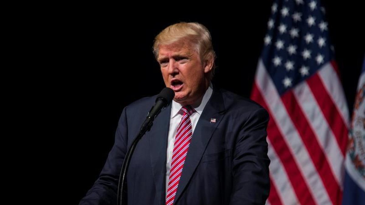 El candidato republicano Donald Trump durante un acto electoral celebrado en Ashburn, Virginia