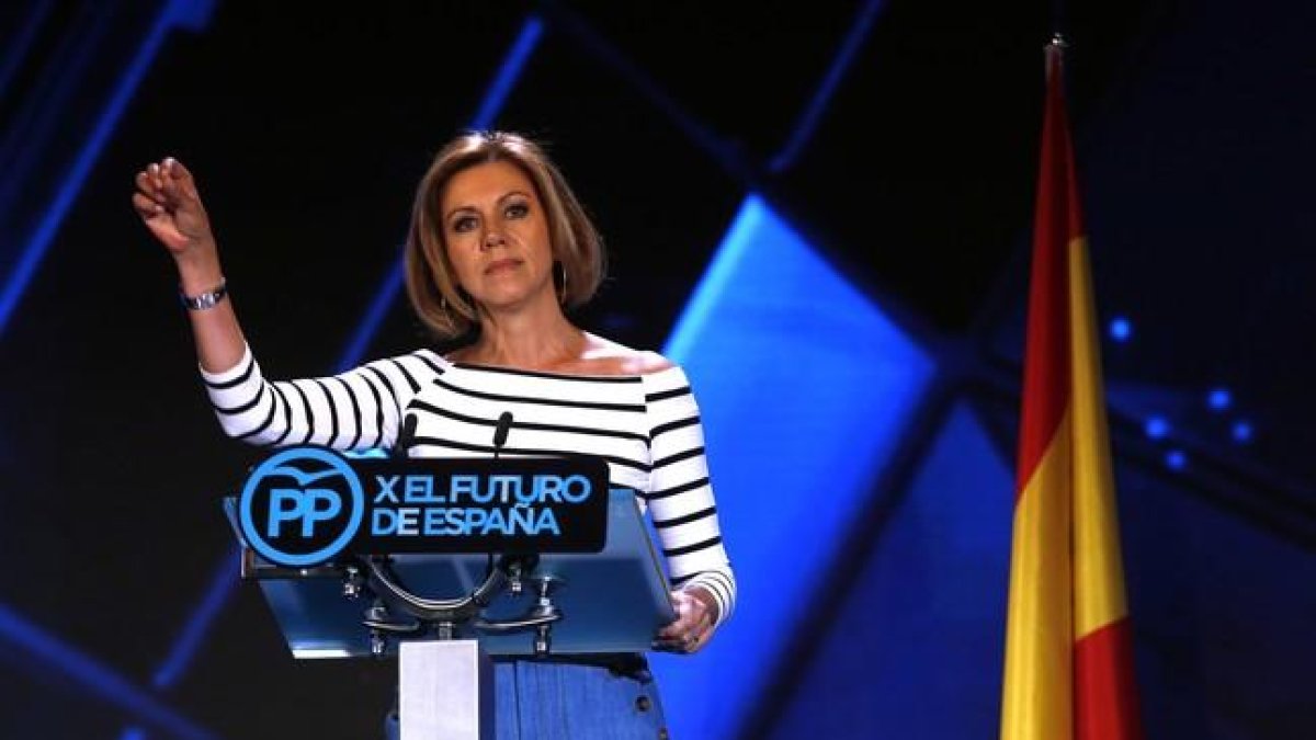 María Dolores de Cospedal, durante el discurso de inauguración de la Conferencia Política 2015 del PP.