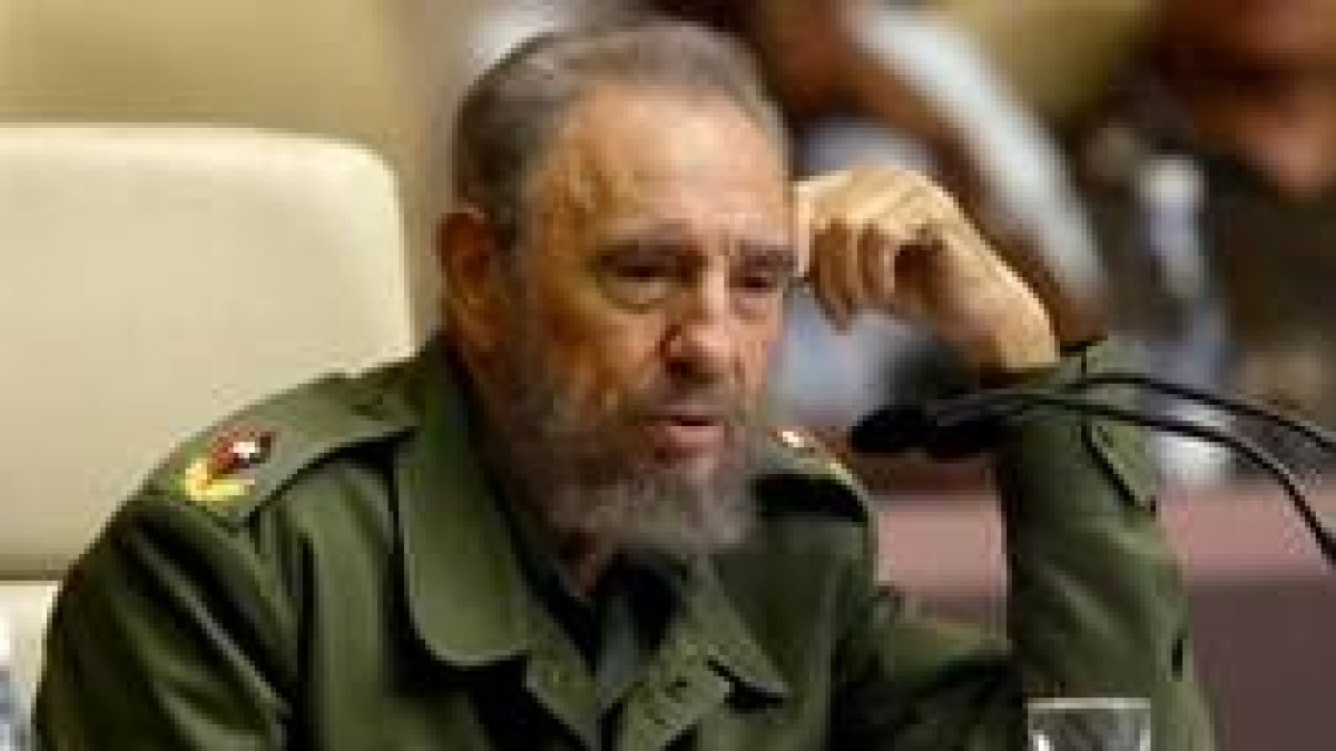 El dirigente cubano, Fidel Castro, en un momento de su comparecencia televisiva en La Habana