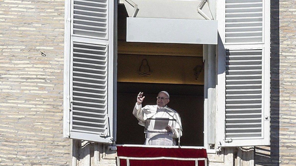 El Papa durante el Ángelus.