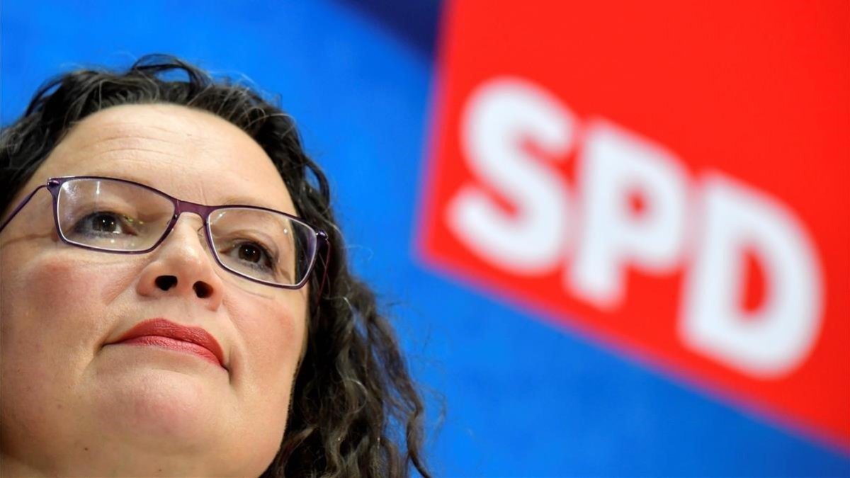 La lìder de los socialdemócratas alemanes, Andrea Nahles.