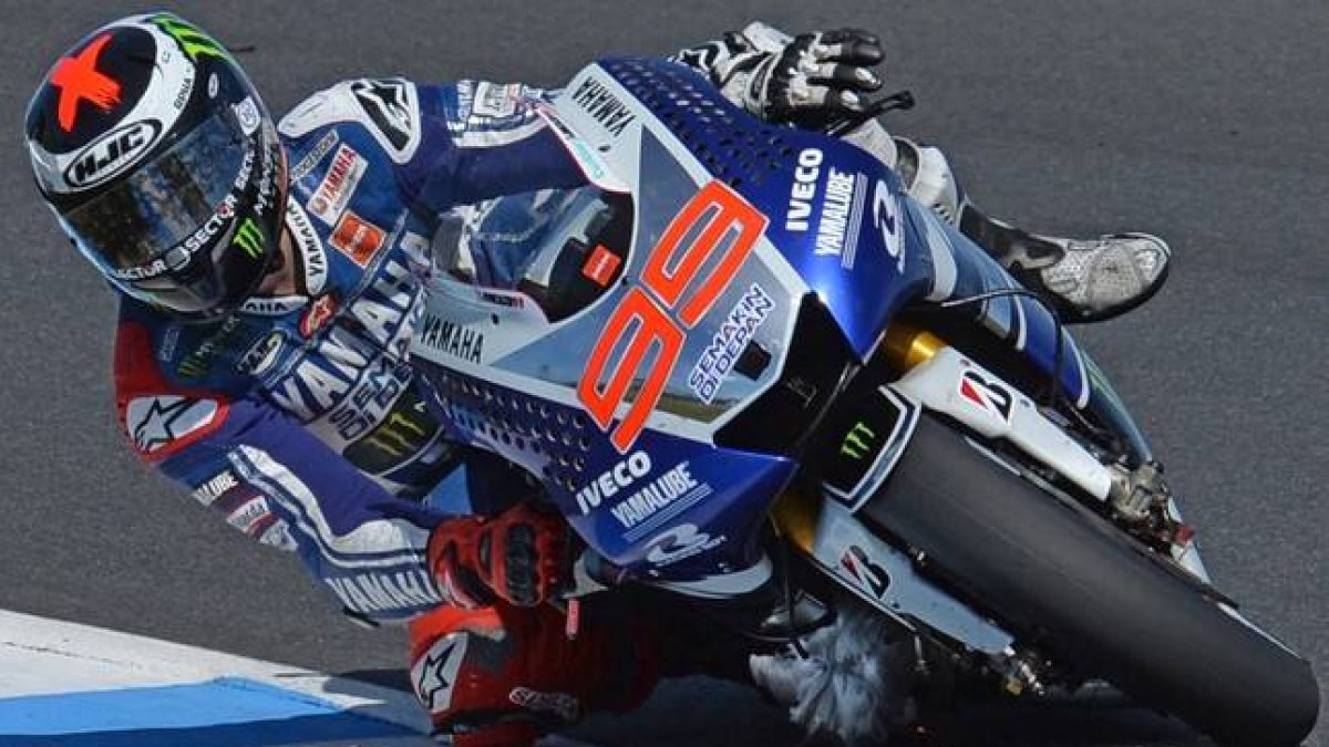 Jorge Lorenzo durante la sesión de calificación del GP de Australia.