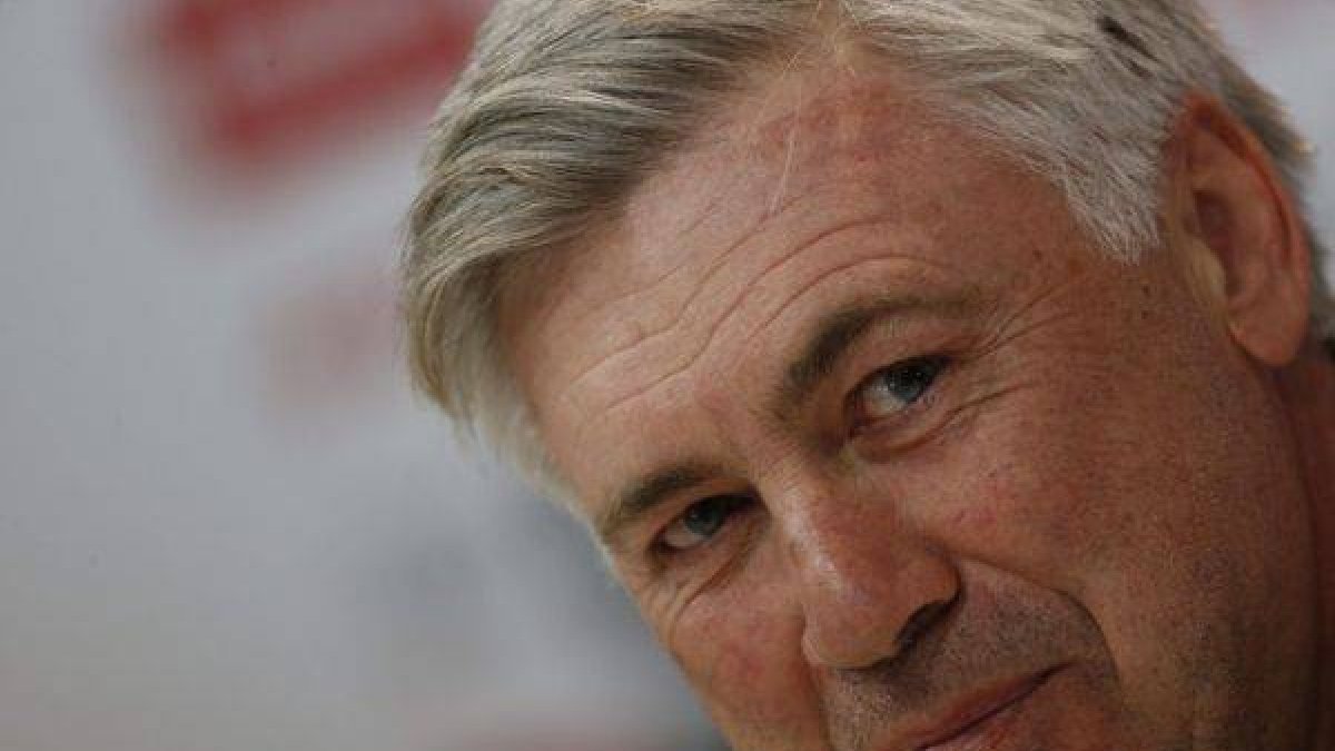 Carlo Ancelotti, durante la rueda de prensa tras el entrenamiento en la Ciudad Deportiva de Valdebebas.