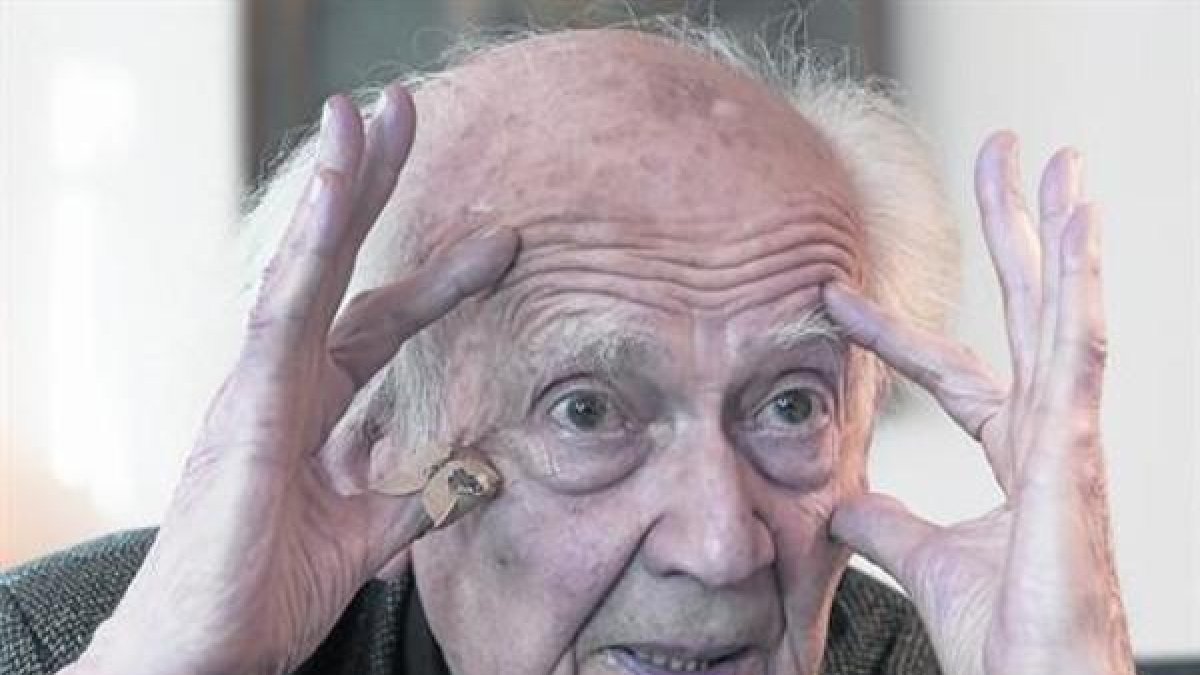 Zygmunt Bauman, con los ojos bien abiertos, el pasado jueves, en Madrid.