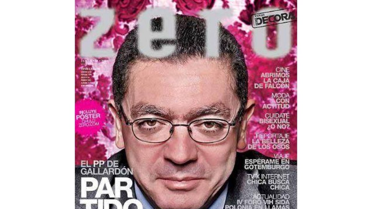 Gallardón aparece en la portada de la revista al lado de un especial sobre elecciones