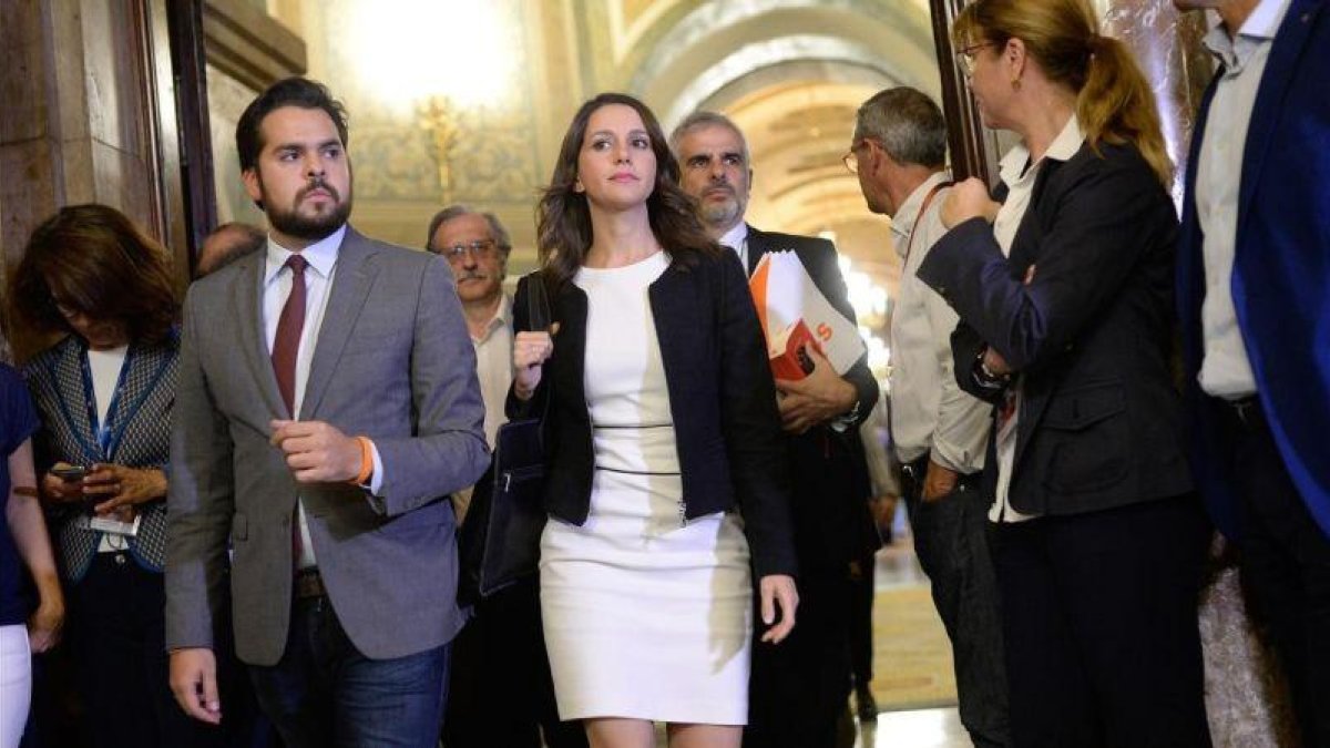 Inés Arrimadas, este martes en el Parlament.