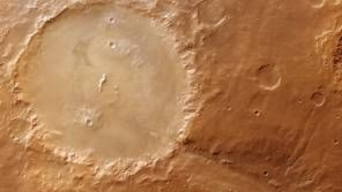 Científicos de la Universidad de Arizona han identificado este cráter en Marte