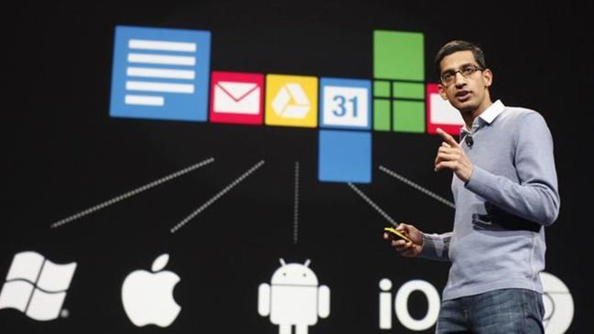 Sundar Pichai, vicepresidente de Google Chrome, durante el Google I/O Developer.