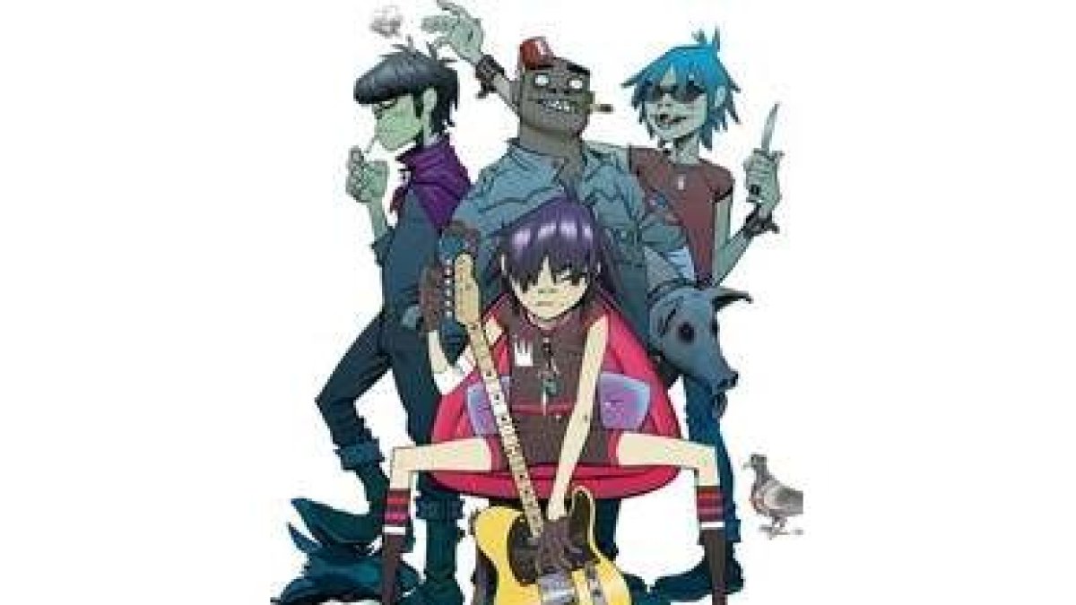 Murdoc, Noodle, Rusell y 2D, los cuatro gamberros del cómic manga