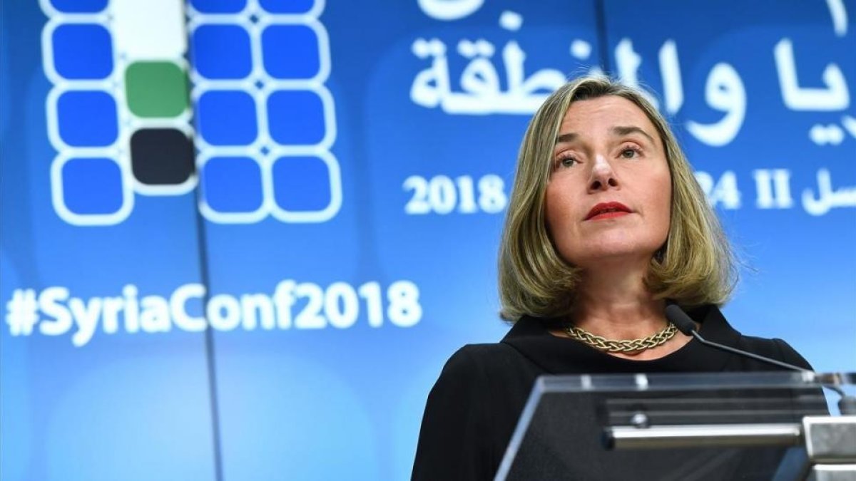 Mogherini, en la cumbre de donantes para Siria de Bruselas.