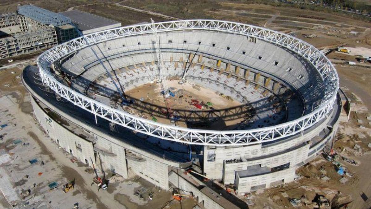 Estado de las obras del nuevo estadio del Atlético.