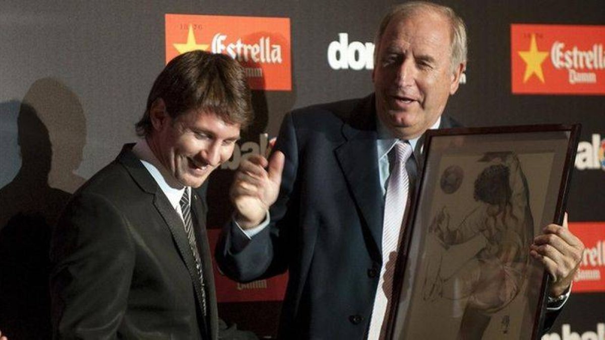 Rexach con Messi.