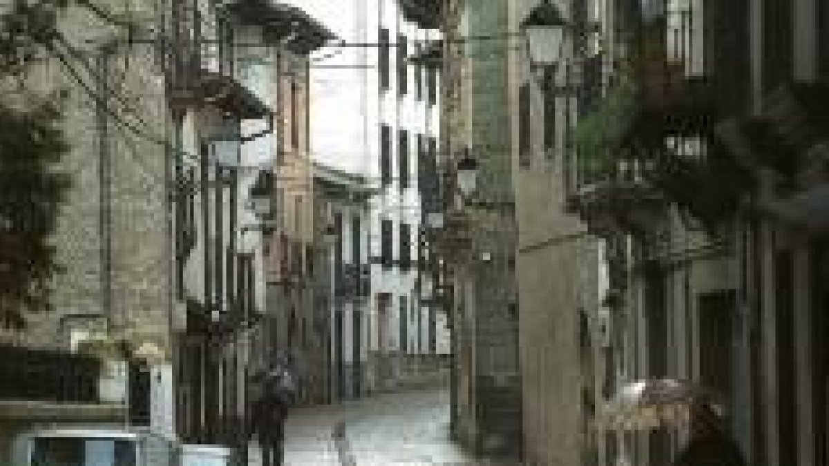 Imagen de la calle del Agua en Villafranca, donde hay algunas viviendas subvencionadas
